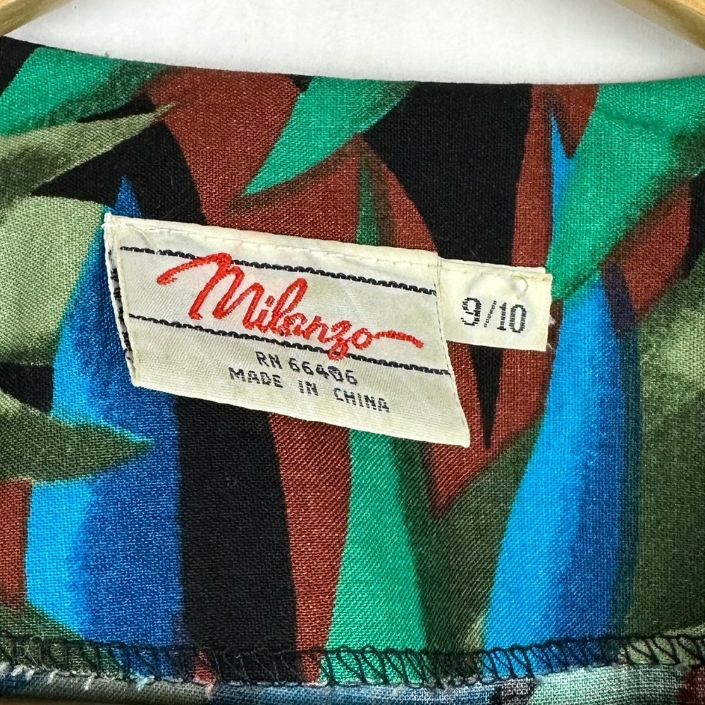 Vintage Milanzo Fish Print Belted Romper Size 9/10 - Picture 11 of 12
